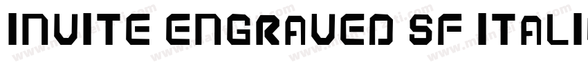 Invite Engraved SF Italic字体转换